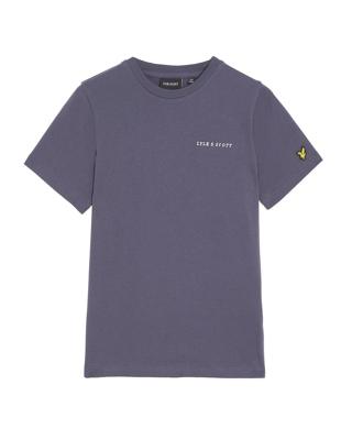 Lyle & Scott winter t-shirt jongens - donker blauw - geborduurd