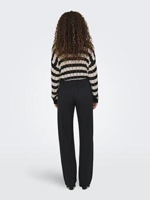 Only Onlpoptrash Life Mw Straight Pnt Noos Broek Black