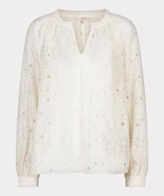 Esqualo Blouse Embroidery | Ecru