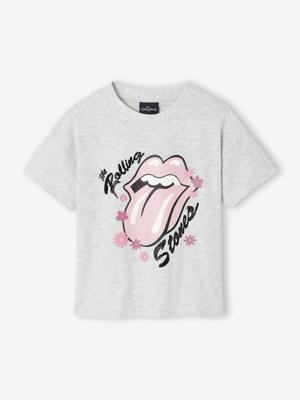 T-shirt meisje The Rolling Stones® gemêleerd grijs