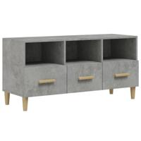 Tv-meubel 102x36x50 cm bewerkt hout betongrijs - thumbnail