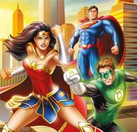 Clementoni legpuzzel super color vierkant dc comics justice league, 3x48st. - thumbnail