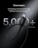 Belkin USB-C Thunderbolt 5 Kabel met 240 W Power Delivery, Bandwidth Boost tot 120 Gbps, 3x snellere gegevensoverdracht, en 4K UHD -resoluties, 1 m - Intel-gecertificeerd, snelle USB C kabel - zwart - thumbnail