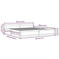 Bedframe met lades wit 180x200 cm Super King Size - thumbnail
