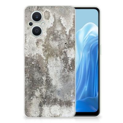 OPPO Reno8 Lite TPU Siliconen Hoesje Beton Print OPPO Reno8 Lite TPU Siliconen Hoesje Beton Print