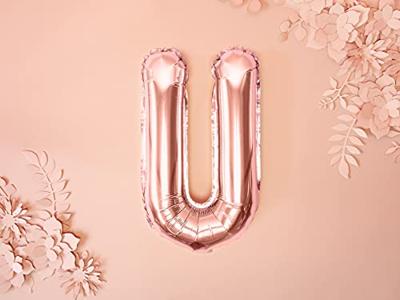 Folieballon U Rose Goud 35 cm