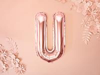 Folieballon U Rose Goud 35 cm - thumbnail