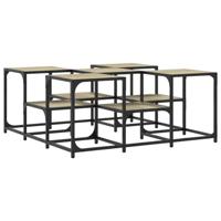 Salontafel 91x91x40 cm bewerkt hout sonoma eikenkleurig - thumbnail