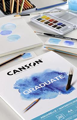 Aquarelpapier Canson Graduate Watercolour 20vel 250gr A3 natuurlijk wit Aquarelpapier Canson Graduate Watercolour 20vel 250gr A3 natuurlijk wit