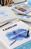 Aquarelpapier Canson Graduate Watercolour 20vel 250gr A3 natuurlijk wit - thumbnail