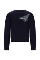 Le Chic winter sweater meisjes - navy blauw - Odette - vlinder - thumbnail