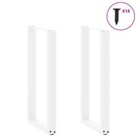 Bartafelpoten 2 st U-vormig 60x(100-101) cm staal wit - thumbnail