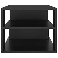 Salontafel 100x50x40 cm bewerkt hout zwart - thumbnail