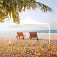 Tuinhuisje Aktive 300 x 300 x 220 cm Wit Opvouwbaar Aanpasbare hoogte - thumbnail