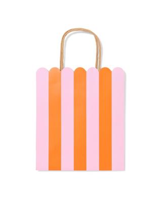 HEMA Cadeautas M 29.5x18cm strepen (roze)