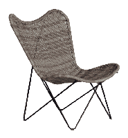 Express Atalanta Vlinderstoel wicker 83x82x96 cm - thumbnail