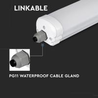 V-TAC Lamp voor vochtige ruimte Energielabel: C (A - G) LED 32.00 W Daglichtwit Wit - thumbnail