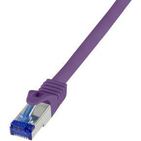 LogiLink C6A109S RJ45 USB-kabel CAT 6A S/FTP 15.00 m Violet 1 stuk(s)