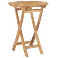 VidaXL Tuintafel inklapbaar ø60 cm massief teakhout - thumbnail