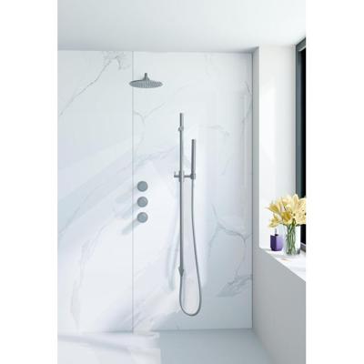 Fortifura Nebbio Regendoucheset - inbouwkraan - inbouwdeel - glijstang - doucheslang metaal - staaf handdouche - 35cm wandarm - ronde hoofddouche - geborsteld RVS PVD (RVS) SW1183066 SW1111529 SW706208 SW496812 SW720561 SW1