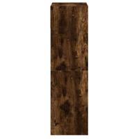 Schoenenkast 60x34x116 cm bewerkt hout gerookt eikenkleurig - thumbnail