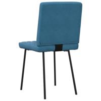 Eetkamerstoelen 6 st fluweel blauw - thumbnail