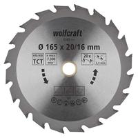 Wolfcraft Handcirkelzaagblad | HM | 20 Zähne | Ø165mm | 1 stuk - 6365000 - thumbnail