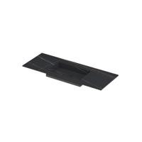 INK Post Wastafel Keramische Slab Envelop Bak Midden Zonder Kraangat - 1200x450x10 mm - Lauren Black Mat - thumbnail