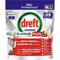 Dreft Platinum Plus Lemon vaatwastabletten, pak van 59 capsules - thumbnail