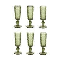 Set van bekers Home ESPRIT Groen Kristal 135 ml (6 Stuks) - thumbnail