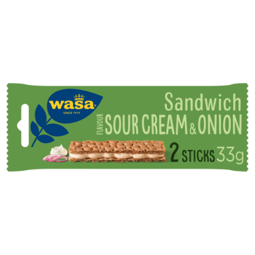 Wasa Sandwich Flavour Sour Cream & Onion 2 Stuks 99 g bij Jumbo