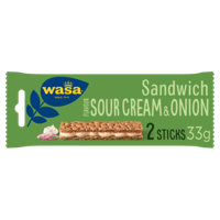 Wasa Sandwich Flavour Sour Cream & Onion 2 Stuks 99 g bij Jumbo - thumbnail