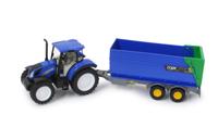 Jamara New Holland Tractor Met Kiepwagen 32,5 Cm Blauw - thumbnail