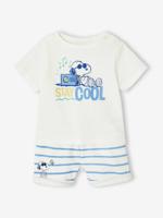 Babyset t-shirt en short blauw, gestreept - thumbnail