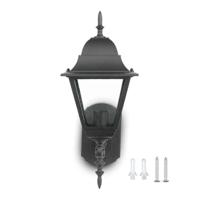 Klassieke LED Wandlamp XL - E27 Fitting - IP44 Waterdicht - Uplight - Traditionele Wandlamp - Zwart - thumbnail