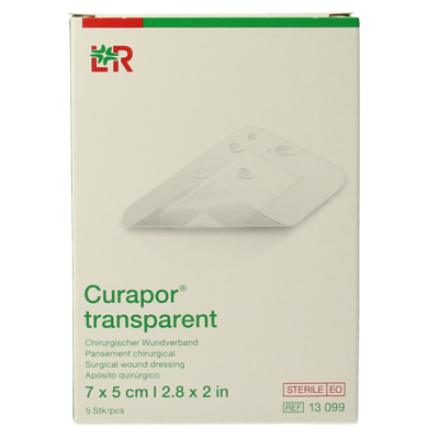 Lohmann & Rauscher Curapor Transparant wondverband 7x5cm Lohmann & Rauscher Curapor Transparant wondverband 7x5cm