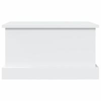Opbergbox 50x30x28 cm bewerkt hout wit - thumbnail