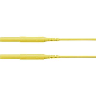 Schützinger Veiligheidsmeetsnoer Stekker 4 mm Stekker 4 mm 100.00 cm Geel 1 stuk(s)