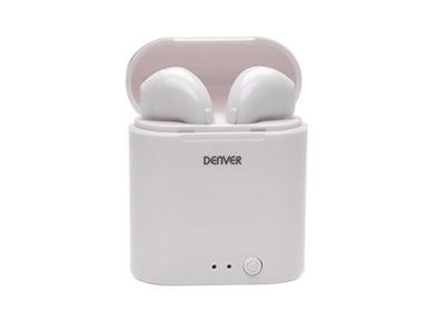 Denver TWE-36 In Ear oordopjes Bluetooth Stereo Wit Oplaadbox Mobiele telefoon