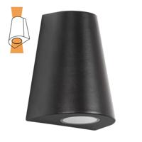Cone Up en Down Muurlamp Zwart met Lichtsensor LED - thumbnail