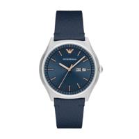 Horlogeband Armani AR1978 Leder Blauw 22mm - thumbnail