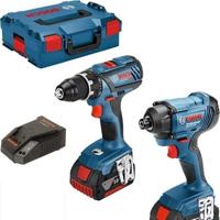 BOSCH GSR 18V-28 boor-/schroefmachineset + GDR 18V-160 slagschroevendraaier + 2 x 4,0Ah accu's - L 06019G5107 - thumbnail