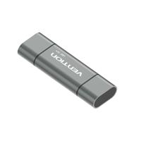 Vention CCHH0 geheugenkaartlezer USB Type-A/USB Type-C/Micro-USB Grijs - thumbnail
