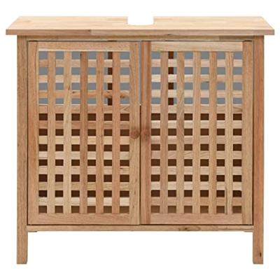 VidaXL Wastafelkast 66x29x61 cm massief walnotenhout
