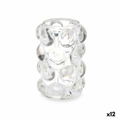 Kaarshouder Gift Decor Transparant Kristal 8,4 x 12,5 x 8,4 cm Microbolletjes (12 Stuks)