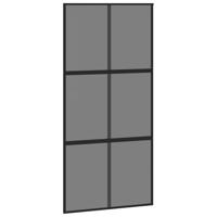Schuifdeur met beslag 102,5x205 cm gehard glas en aluminium - thumbnail