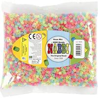 NABBI Strijkkralen, afm 5x5 mm, gatgrootte 2,5 mm, medium, neon kleuren, 6000 div/ 1 doos - thumbnail