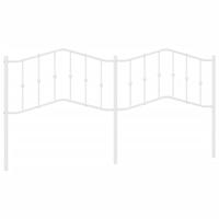 Hoofdbord 200 cm metaal wit - thumbnail