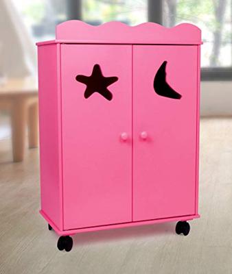 Small Foot houten poppen kledingkast roze Small Foot houten poppen kledingkast roze