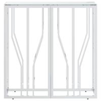 Wandtafel 70x30x70 cm roestvrij staal en glas - thumbnail